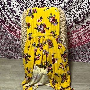 Floral print high low wrap